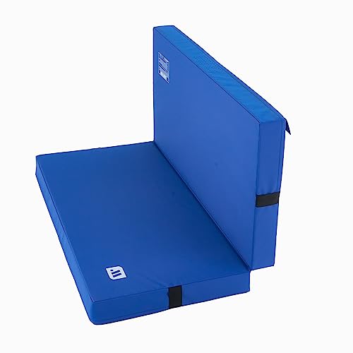Blue 4ft x 4ft x 4in Gymnastics Crash Landing Mat - Tumbling & Cheerleading Safety
