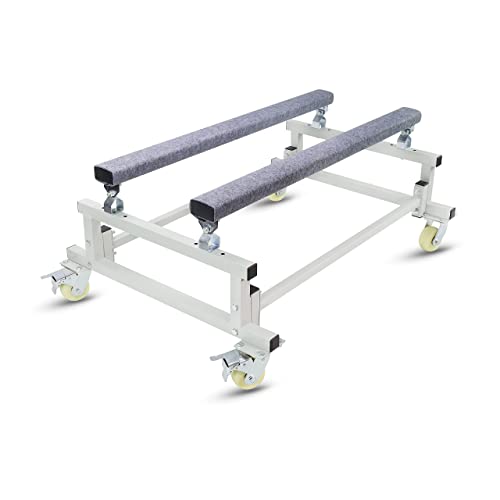 Heavy Duty Jet Ski Dolly Cart with Adjustable Carpeted Bunks for Watercraft Transport