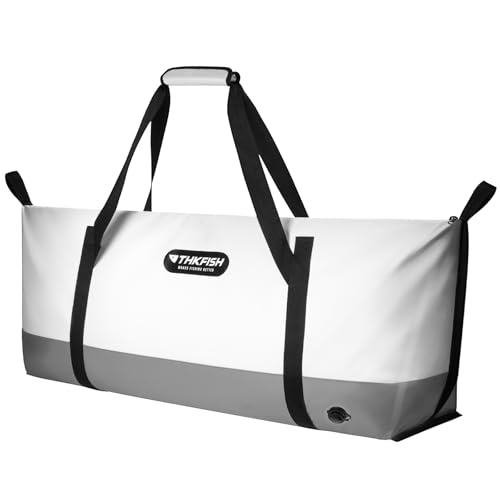 Insulated Fish Cooler Bag GREY 40x16x6.5in Fish Kill Bag for Caught Fish