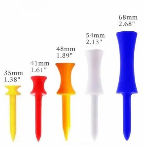 LM sports Plastic Castle Step Down Golf Tees, Professional Height Control Tee for Practice, 500 Pack