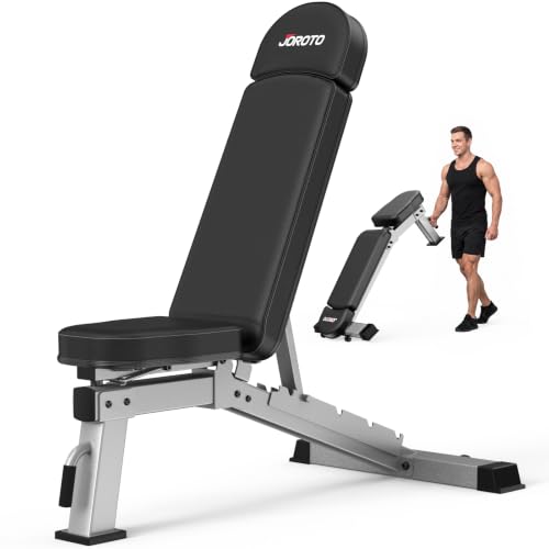 JOROTO FID Adjustable Weight Bench Grey 1300lb Capacity Home Gym Equipment