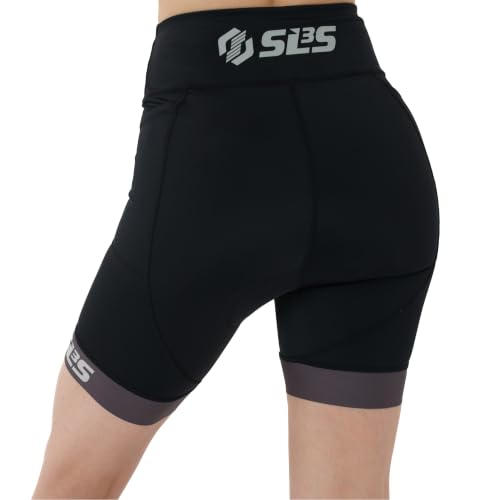 SLS3 Women's Tri Shorts - Elite Compressive Race Shorts, Large Raven Black