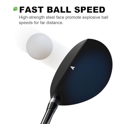 MAZEL Right-Hand Graphite 9 Hybrid Golf Club Z35 II Regular Flex Black