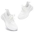 Kids Tennis Shoes Slip-On Sports Sneakers for Girls - White, 2 Big Kid