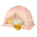MYCRAFT Pink Twin Bed Tent Canopy for Privacy & Light-Reduction, 4 Doors