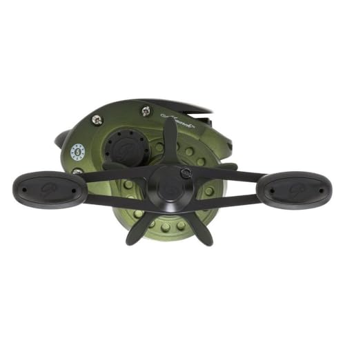 Pflueger Monarch Low Profile Fishing Reel, Right Handle Position, Graphite Body and Rotor, Corrosion-Resistant, Aluminum Spool, Star Drag System