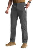 Libin Men's Hiking Pants 34W x 30L Quick Dry Stretch Travel Trousers - Grey