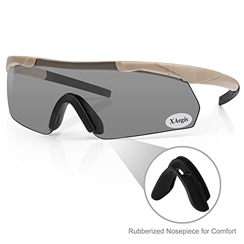 Khaki Shooting Glasses Eye Protection for Range Safety - XAegis