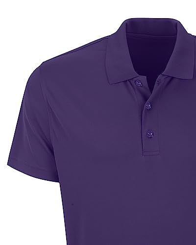 LSU Tigers Men's Polo Shirt - XX-Large Team Color Moisture Wicking Embroidered Logo