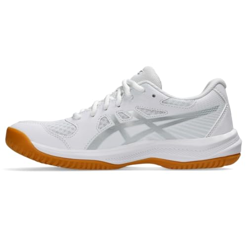 ASICS Women's Upcourt 6 Volleyball Shoes - Size 8.5, White Silver