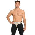 Inguinal Groin Hernia Support Belt - Right Side Beige, Adjustable & Latex-Free