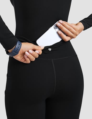 High Waisted Scrub Leggings 25 Inches - Large Black | Medical Workwear