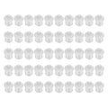 Replacement Mushroom Ear Tips 50 Pack for Radio Acoustic Tube Earpiece & Coil Headset - White Silicone