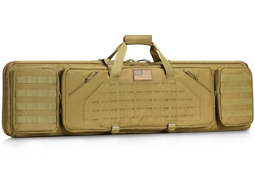 42-Inch Tactical Rifle Case Double Gun Bag Backpack Flat Dark Earth