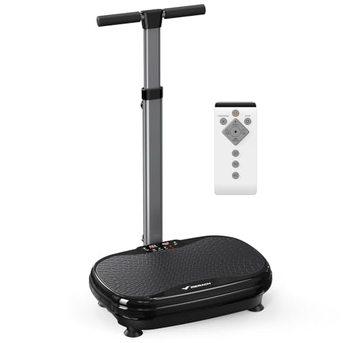 MERACH Vibration Plate Exercise Machine with Handle - Black, 330 lbs Capacity