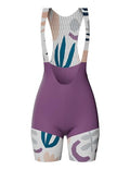 LAMEDA Women's Cycling Bib Shorts Small Purple Padded Biking Shorts UPF50+