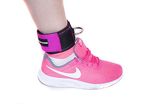 The X Bands - Ankle Cuff For Cable Machine - Ankle Straps - Gym Ankle Strap For Cable Machine - Neoprene Booties - Xbands Resistance Bands - X Bands Booty Bands - Ankle Workout Strap - Pink