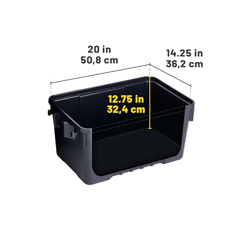 Heavy-Duty Lockable Storage Trunk - 56 Quart Outdoor & Indoor Container