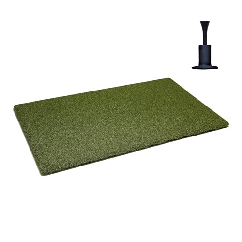Real Feel Golf Mats 3x5-Foot Commercial Golf Practice Mat - Made in USA, Stable & Durable, Includes Adjustable Tee