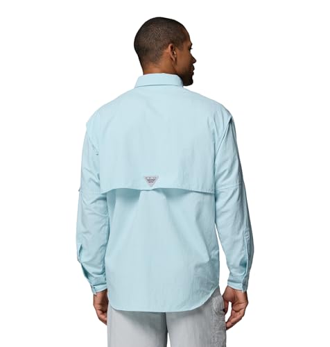 Columbia Men's PFG Bahama II Long Sleeve Shirt Large Marine Light - Fishing & Sun Protection