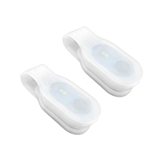White Hands-Free LED Flashlight Clip - Emergency Nightshift Light, 2-Pack