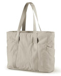 BAGSMART Gym Tote Bag for Women - Grayish Brown Small 24L Travel & Yoga Mat Organizer