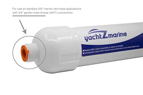 YachtZmarine 5/8" Marine Holding Tank Vent Filter with Installation Kit