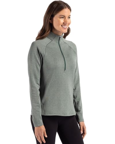 Women's Eco Fleece Half Zip Pullover - Small Hunter Heather