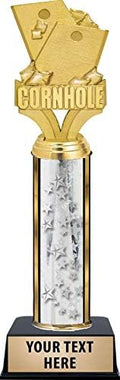 Skiennix Custom Cornhole Trophy - 11" Personalized Awards for Cornhole Champions