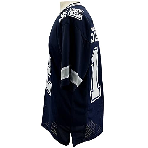 Roger Staubach Dallas Cowboys Navy Blue Unisex Jersey X-Large - Custom Sewn, Signed-Free