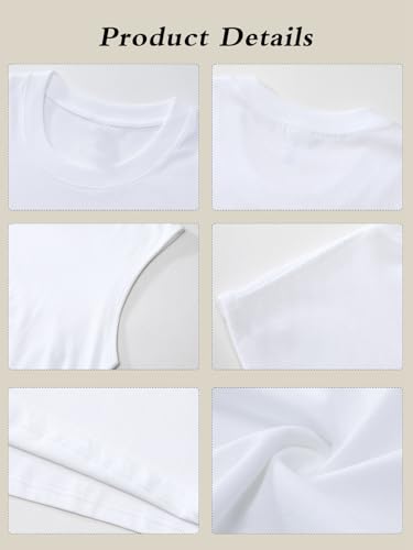 X-Large Men's Workout Tank Top Sleeveless Muscle Shirt for Gym & Beach - SnowElve White Acid Wash