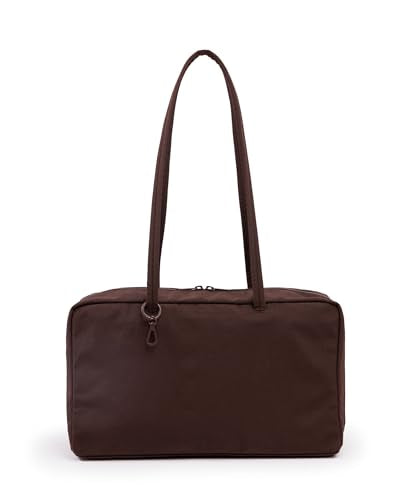 BAGGU Medium Nylon Bowler Bag Coffee - Stylish Accessory Handbag