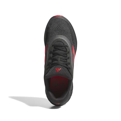 adidas Men's Adipure Shift Running Sneakers - White, 13.5 Women / 12.5 Men, Black & Ruby