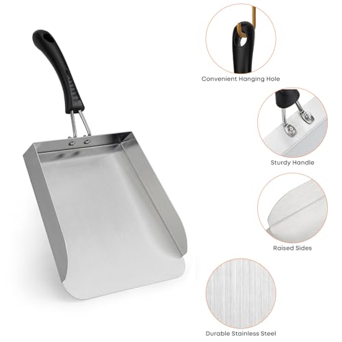 Large Griddle Spatula for Rice & Veggies - Heavy Duty Stainless Steel