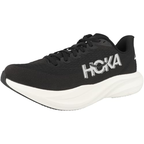 Hoka Mens Mach 7 Running Shoes 10.5 Black White - Speed-Focused Athletic Sneakers