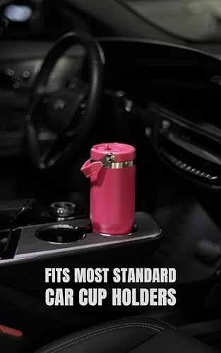 Hot Pink 30oz Insulated Stainless Steel Water Bottle with Handle - Leakproof Straw Lid