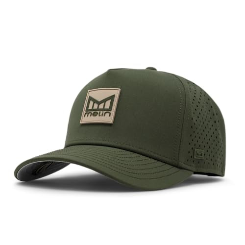 Small Khaki Hydro Performance Snapback Hat - Water & Sweat Resistant Men’s Cap