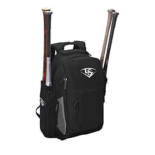 Louisville Slugger Prime Stick Pack 2.0 Black - Baseball Bat Backpack with 4 Bats & Accessories