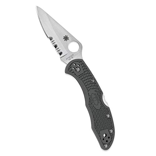 Spyderco Delica 4 Lightweight Folding Knife with Combo Edge - VG-10 Steel, FRN Handle