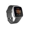 Fitbit Versa Lite Smartwatch GPS Charcoal Silver Aluminum One Size