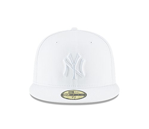 Adult Baseball Cap - New York Yankees 59FIFTY Fitted Hat - White Variation