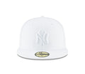 Adult Baseball Cap - New York Yankees 59FIFTY Fitted Hat - White Variation