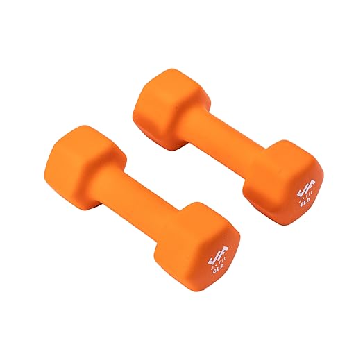 6 lb Neoprene Coated Dumbbell Pair for Home Gym & Strength Training