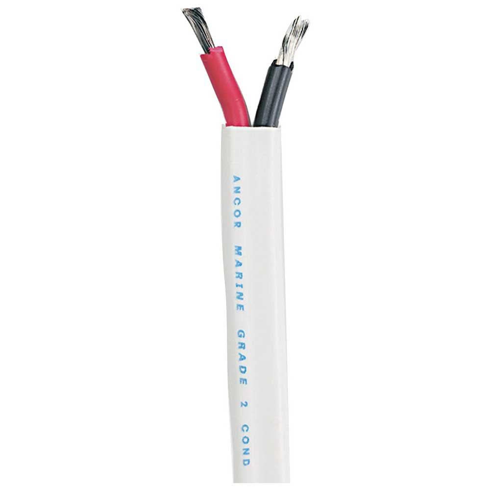 Ancor 121510 Duplex Cable - 14/2 AWG (2 x 2mm²) Flat, 100ft Length, Black/Red Color