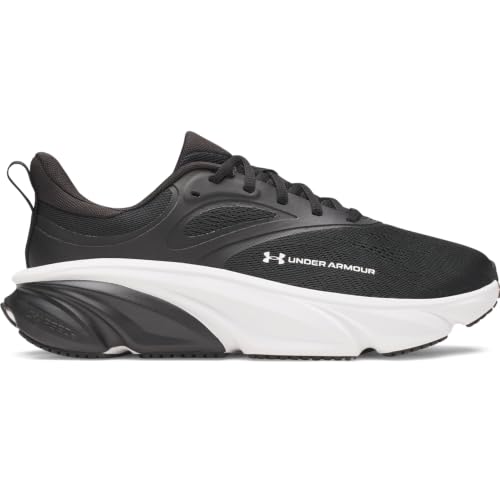 Under Armour Men's Charged Plus Rogue 6 Wide Running Shoes - Black/White, 15 Wide