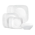 Corelle Cherish 16-Piece Dinnerware Set for 4, White, Chip-Resistant, Microwave & Dishwasher Safe