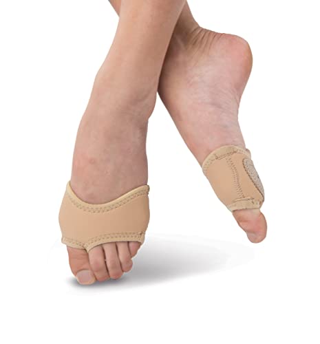 Neoprene Half Sole Dance Shoes - Tan, Small for Ballroom & Latin