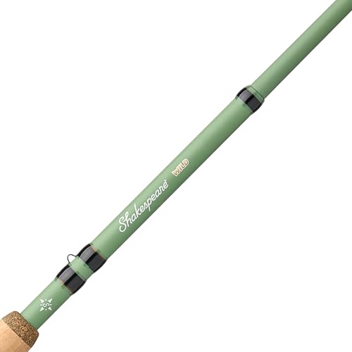 Shakespeare Wild Conventional Casting Rod, 7'10", 2-Piece Fishing Rod, Heavy Power, 15-45 lb Line Rating, 1/2-3 oz Lure Rating