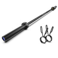 Black 6ft Olympic Barbell Bar 2-inch Standard Straight Weightlifting Bar