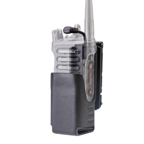 Zeadio Tactical Radio Holster for Motorola APX 6000/8000 – Hard Shell MOLLE Pouch with Elastic Retention